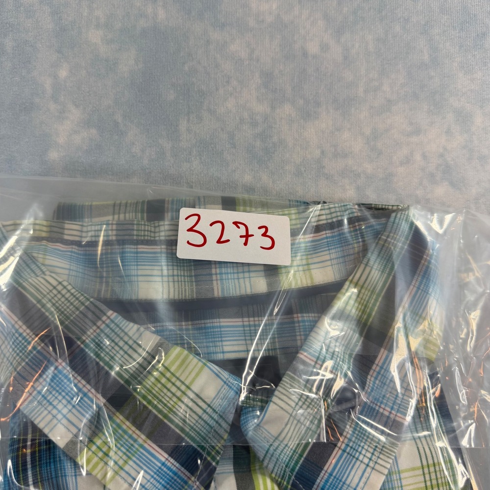 Marmot Button Down Shirt Mens XL Blue Green Excellent Plaid Short Sleeve SCC-363 - Picture 10 of 10